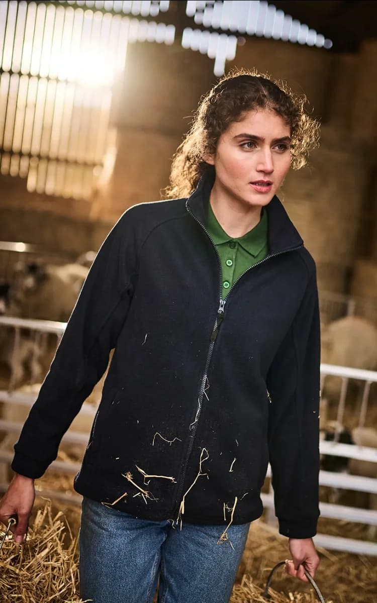 Custom branded fleece jackets for trades — fleece workwear printing Kent